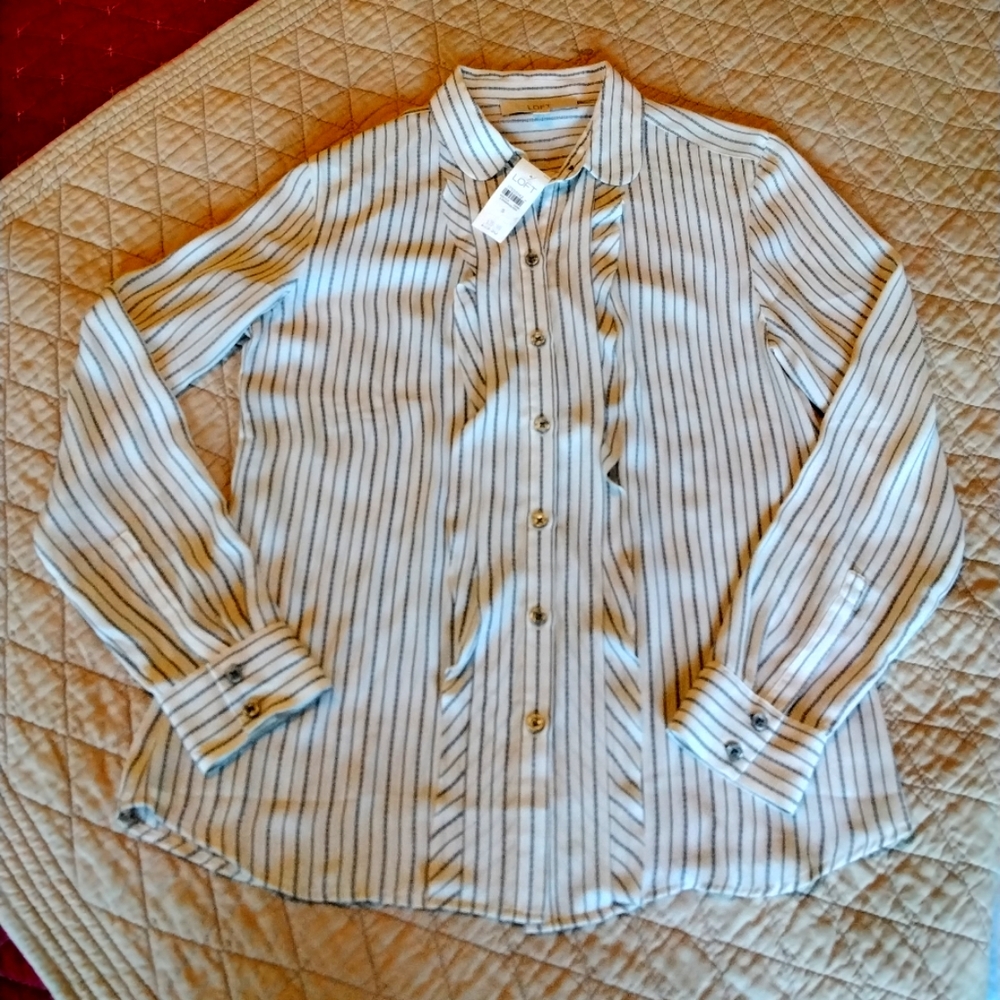 LOFT Blouse | S, Cream White ▪︎ NEW